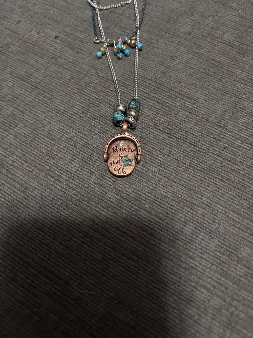 Rodeo Horsehoe Turquoise Charm Necklace - Unbranded with earrings